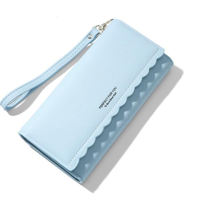 WEICHENG New Long Clutch Wallet Women Many Departmants Wristband Female Wallets Ladies Purse Card Holder Carteras Brand Designer