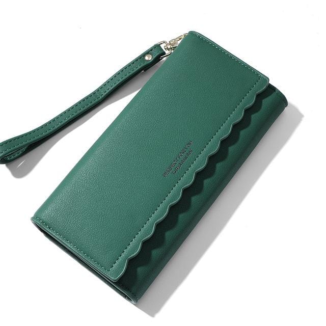 WEICHENG New Long Clutch Wallet Women Many Departmants Wristband Female Wallets Ladies Purse Card Holder Carteras Brand Designer