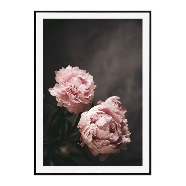 Images murales florales de pivoine <span>rose</span> , citations de beauté, peinture sur toile, affiche de galerie imprimée, décoration intérieure de salon, sans cadre