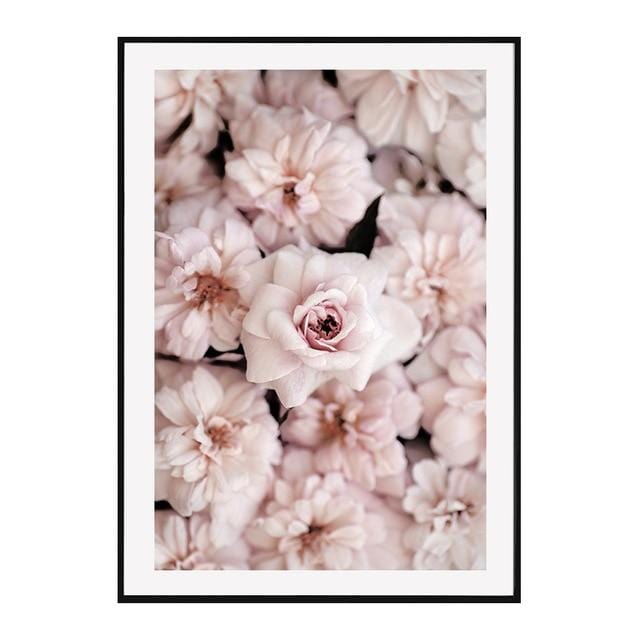 Pink Peony Floral Wall Art Pictures Beauty Quotes Canvas Painting Gallery Poster Print Interior Living Room Home Decor No Frame