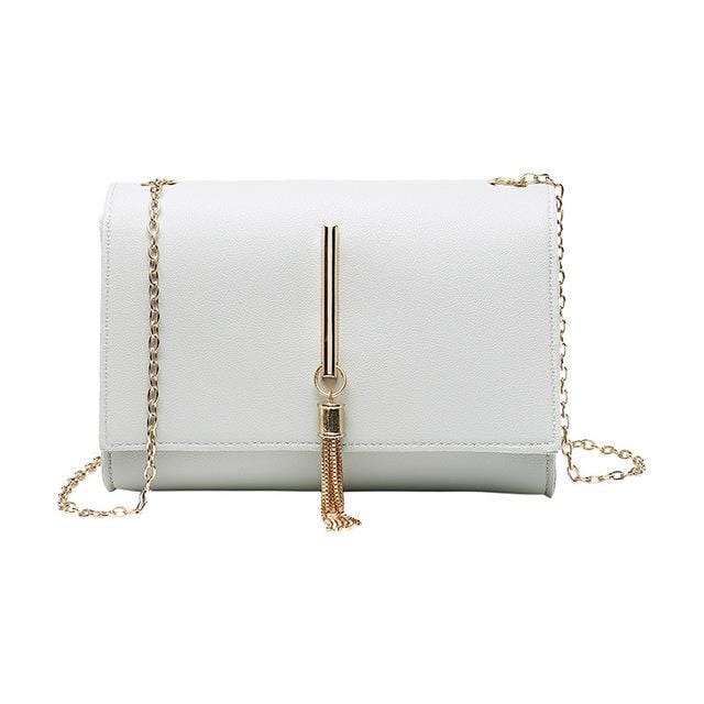 Korean ladylike bag PU Flap Single Chains Tassel Fashion Solid Hasp Shoulder Bags ladies hand bags lovely women's bag