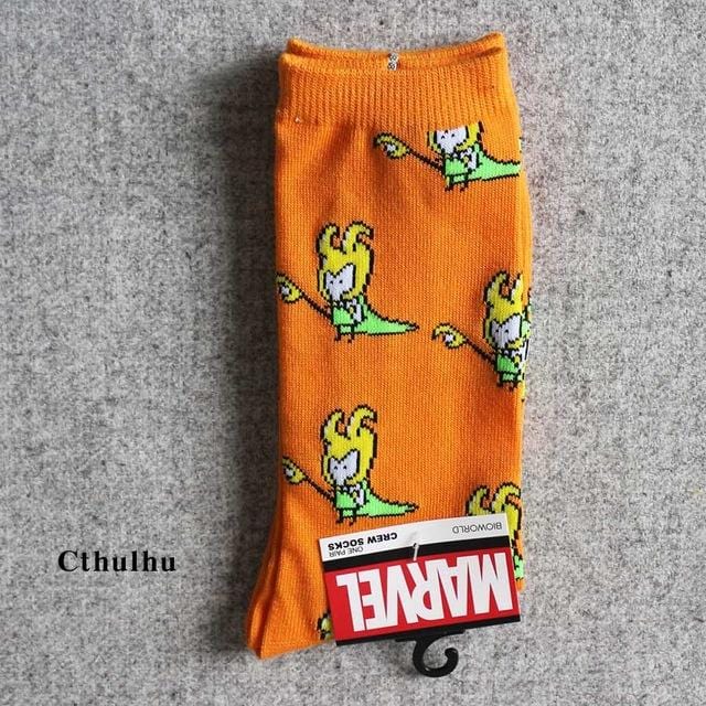 Marvel Comics Hero chaussettes générales dessin animé Iron Man Captain America genou-haut chaud couture motif antidérapant décontracté chaussette