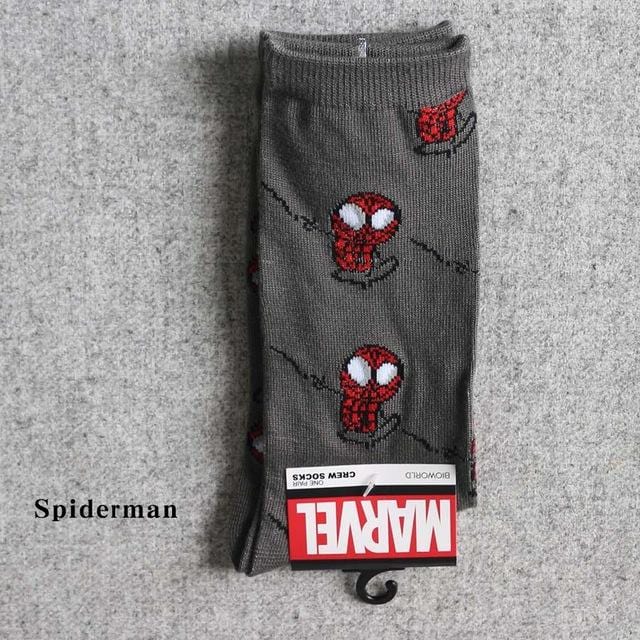 Marvel Comics Hero chaussettes générales dessin animé Iron Man Captain America genou-haut chaud couture motif antidérapant décontracté chaussette