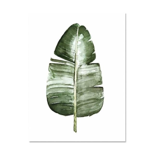 ART ZONE Tropical Plant Leaves Canvas Art Print Poster Nordic Green Plant Wall Pictures Kids Room Large Painting No Frame