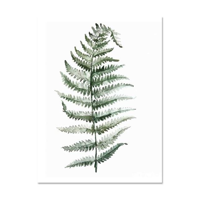 ART ZONE Tropical Plant Leaves Canvas Art Print Poster Nordic Green Plant Wall Pictures Kids Room Large Painting No Frame