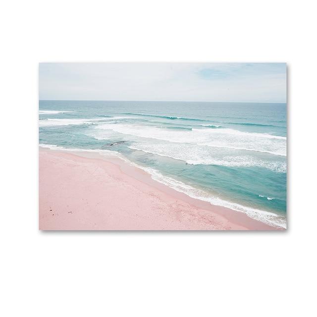 Landscape Canvas Poster Nordic Decoration Bus Ocean Beach Wall Art Print Painting Decorative Picture Scandinavian Home Decor