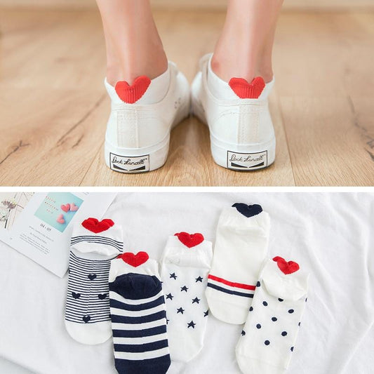 5 paires nouvelle arrivée femmes coton chaussettes <span>rose</span> mignon chat cheville chaussettes courtes femmes chaussettes décontracté Animal oreille <span>rouge</span> coeur Gril chaussettes 35-40