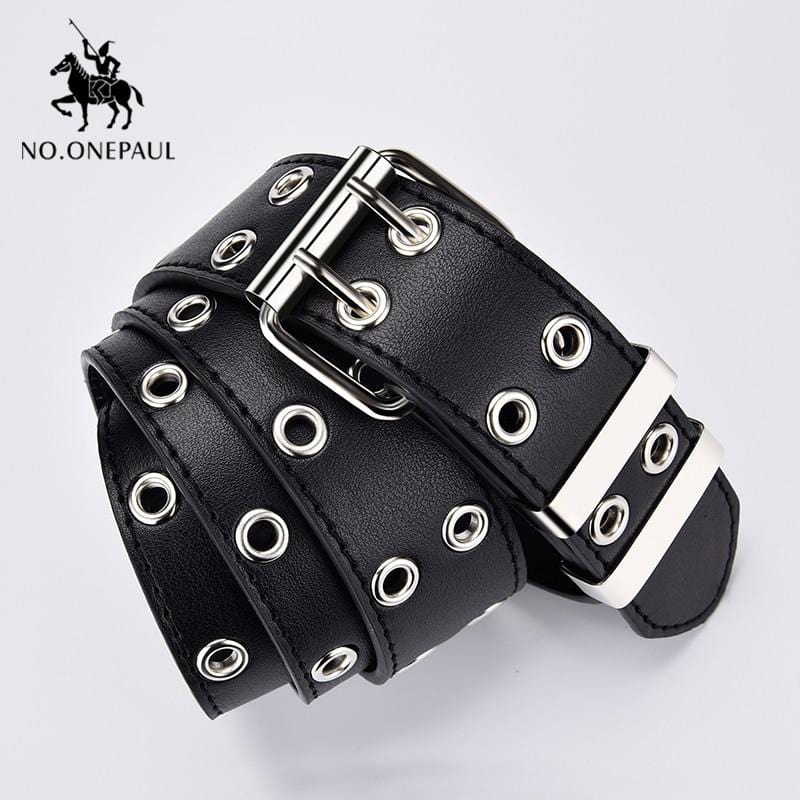 NO.ONEPAUL femmes ceinture en cuir véritable nouveau style Punk mode boucle ardillon jeans ceinture décorative chaîne marque de luxe ceintures pour femmes