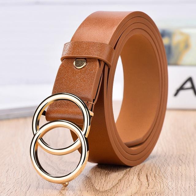 NO.ONEPAUL women belt Genuine Leather New Punk style fashion Pin Buckle jeans Decorative Belt Chain luxury brand belts for women