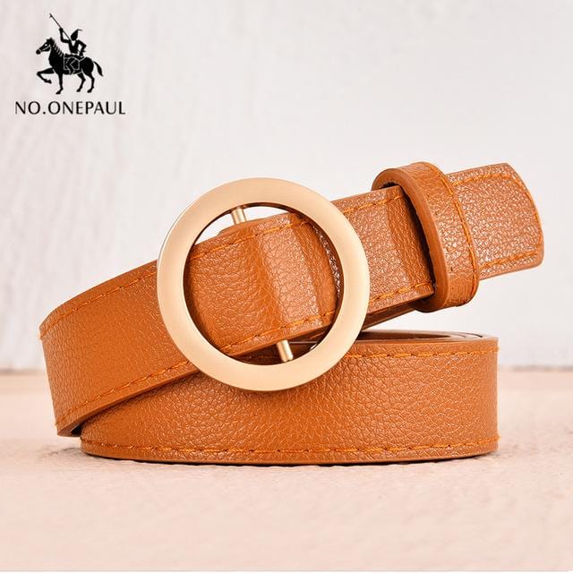 NO.ONEPAUL femmes ceinture en cuir véritable nouveau style Punk mode boucle ardillon jeans ceinture décorative chaîne marque de luxe ceintures pour femmes