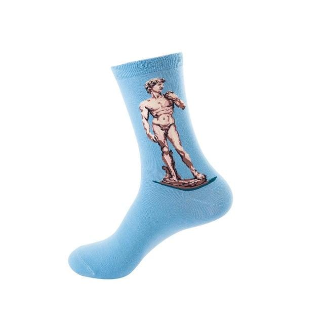 Femmes chaussettes drôle mignon dessin animé Fruits avocat oeuf peinture à l'huile Van Gogh rayures heureux japonais Harajuku skateboard chaussettes