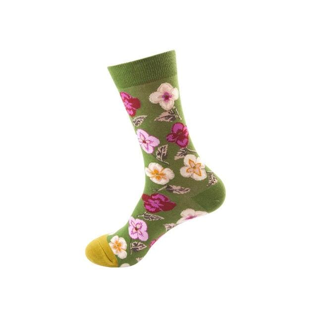 Femmes chaussettes drôle mignon dessin animé Fruits avocat oeuf peinture à l'huile Van Gogh rayures heureux japonais Harajuku skateboard chaussettes