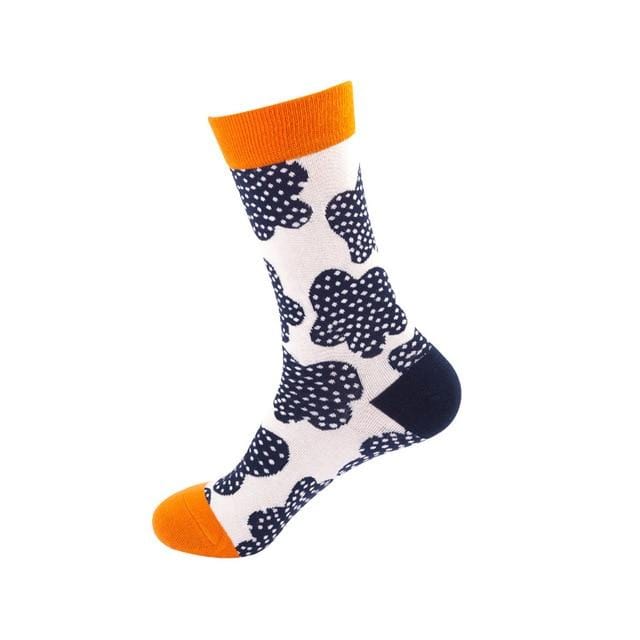 Femmes chaussettes drôle mignon dessin animé Fruits avocat oeuf peinture à l'huile Van Gogh rayures heureux japonais Harajuku skateboard chaussettes