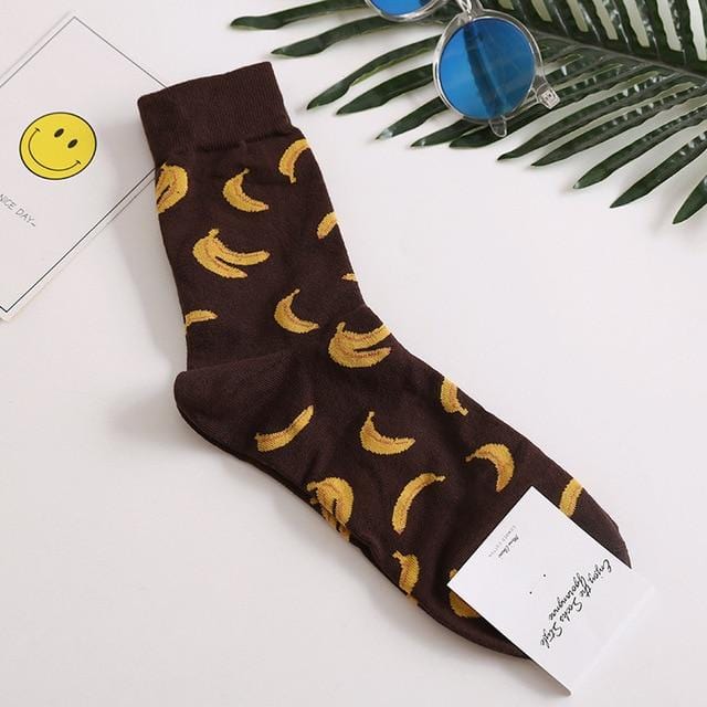 Harajuku happy socks men's funny combed cotton dress casual wedding socks colorful novelty skateboard socks men Snack pattern