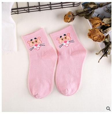 Chaussettes en coton pour femmes, personnage de dessin animé, motif de personnage féminin, courtes et mignonnes, Hipster, mode, imprimé Animal, cheville