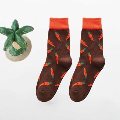 Frauen glücklich lustige Socken mit Druck Kunst süße warme Wintersocken mit Avocado Sushi Essen Baumwolle Mode Harajuku Unisex Socke 1 Paar