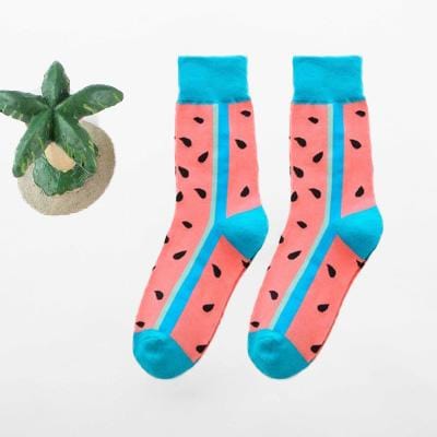 Chaussettes amusantes pour femmes, avec impression d'art, chaussettes d'hiver chaudes et mignonnes avec avocat Sushi nourriture en coton, chaussettes unisexes Harajuku à la mode, 1 paire