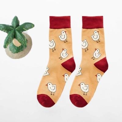 Chaussettes amusantes pour femmes, avec impression d'art, chaussettes d'hiver chaudes et mignonnes avec avocat Sushi nourriture en coton, chaussettes unisexes Harajuku à la mode, 1 paire