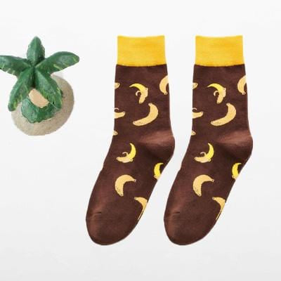 Frauen glücklich lustige Socken mit Druck Kunst süße warme Wintersocken mit Avocado Sushi Essen Baumwolle Mode Harajuku Unisex Socke 1 Paar