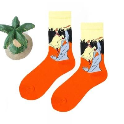 Chaussettes amusantes pour femmes, avec impression d'art, chaussettes d'hiver chaudes et mignonnes avec avocat Sushi nourriture en coton, chaussettes unisexes Harajuku à la mode, 1 paire