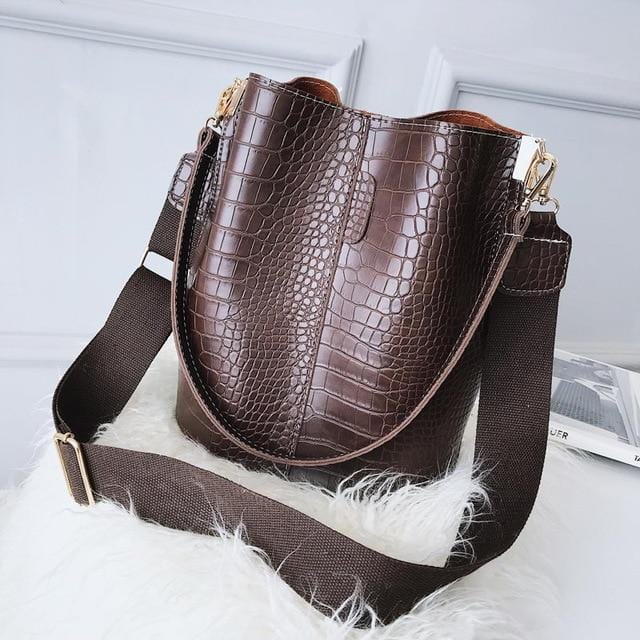 Ansloth Crocodile sac à bandoulière pour femmes sac à bandoulière marque concepteur femmes sacs de luxe en cuir PU sac seau sac à main HPS405