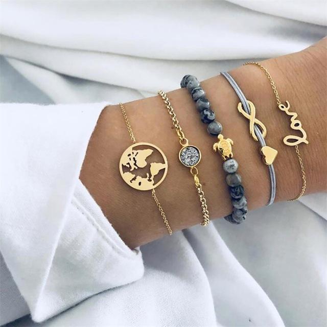 Fashion gold bracelet women and bracelets 2019 ladies boho circle knot adjustable bracelet female fashion jewelry Drop shipping