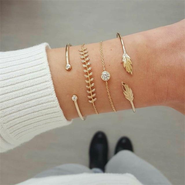 Fashion gold bracelet women and bracelets 2019 ladies boho circle knot adjustable bracelet female fashion jewelry Drop shipping