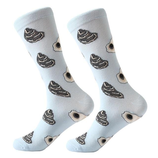 1 pair men socks combed cotton cartoon animal bird shark zebra corn watermelon sea food geometric novelty funny socks