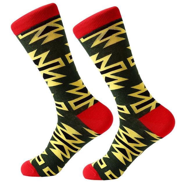 1 pair men socks combed cotton cartoon animal bird shark zebra corn watermelon sea food geometric novelty funny socks