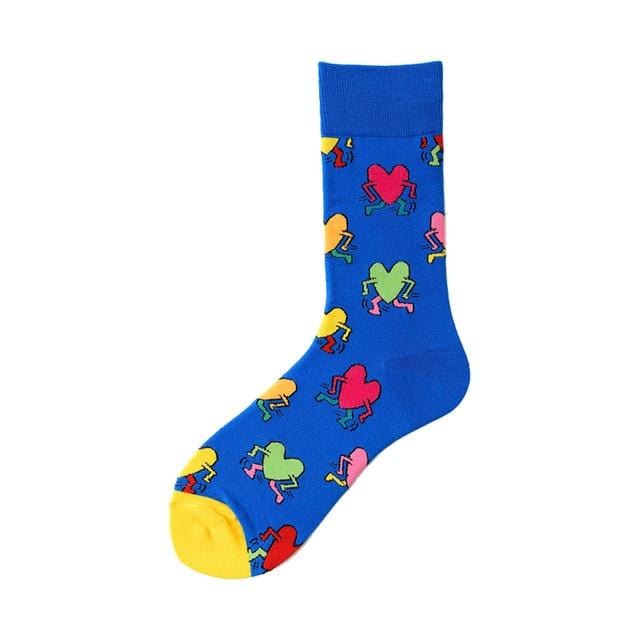 Neuheit Happy Funny Männer Grafik Socken gekämmte Baumwolle Omelette Frosch Crazy Burger Lachs Mais Avocado Vogel Fisch Socke Weihnachtsgeschenk