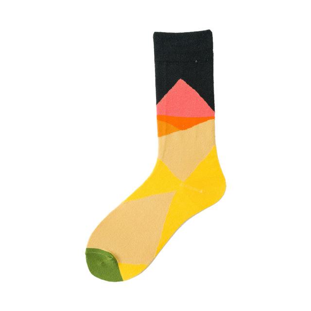 Nouveauté heureux drôle hommes chaussettes graphiques coton peigné Omelette grenouille fou Burger saumon maïs avocat oiseau poisson chaussette cadeau de noël