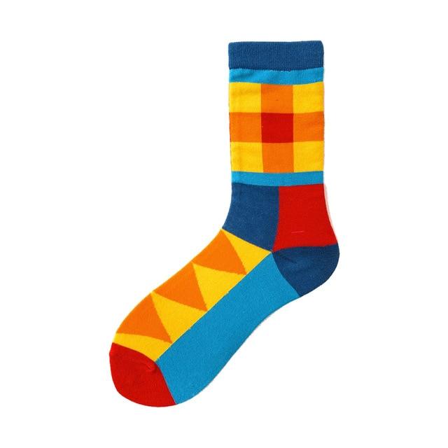 Nouveauté heureux drôle hommes chaussettes graphiques coton peigné Omelette grenouille fou Burger saumon maïs avocat oiseau poisson chaussette cadeau de noël