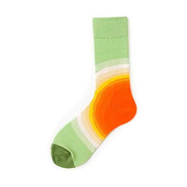 Nouveauté heureux drôle hommes chaussettes graphiques coton peigné Omelette grenouille fou Burger saumon maïs avocat oiseau poisson chaussette cadeau de noël