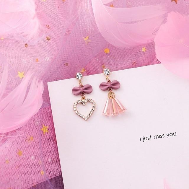 2019 boucles d'oreilles <span>rose</span> fleur coréenne douce géométrique boucle d'oreille simulé perle pendientes mujer pour les femmes gland oreille bijoux brincos