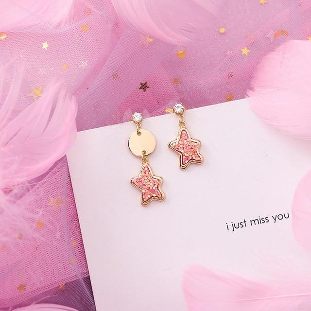 2019 boucles d'oreilles <span>rose</span> fleur coréenne douce géométrique boucle d'oreille simulé perle pendientes mujer pour les femmes gland oreille bijoux brincos