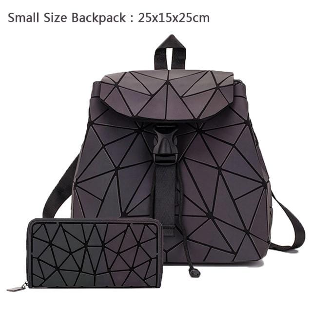 DIOMO Small Backpack Women Holographic Sequin Female Backpacks for Teenage Girls Bagpack Drawstring Bag Designer Korean Style