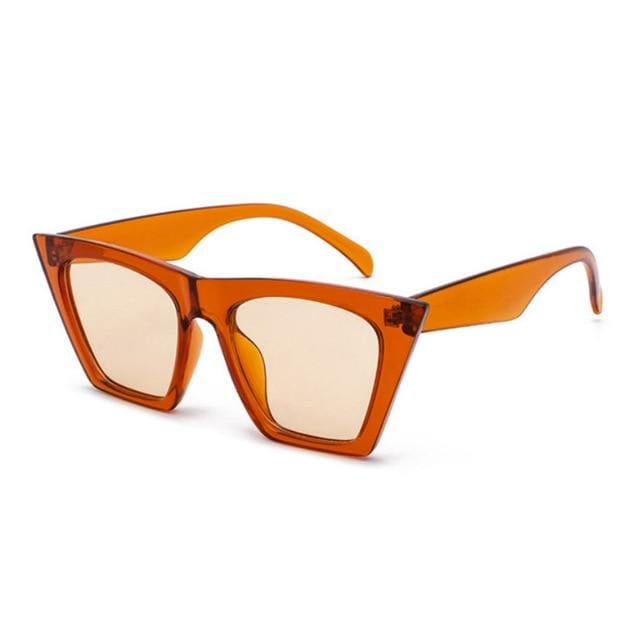 2019 nouvelle marque lunettes de soleil lunettes carrées yeux de chat personnalisés lunettes de soleil colorées tendance lunettes de soleil polyvalentes uv400 rideau