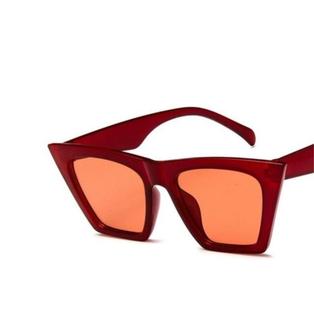 2019 nouvelle marque lunettes de soleil lunettes carrées yeux de chat personnalisés lunettes de soleil colorées tendance lunettes de soleil polyvalentes uv400 rideau