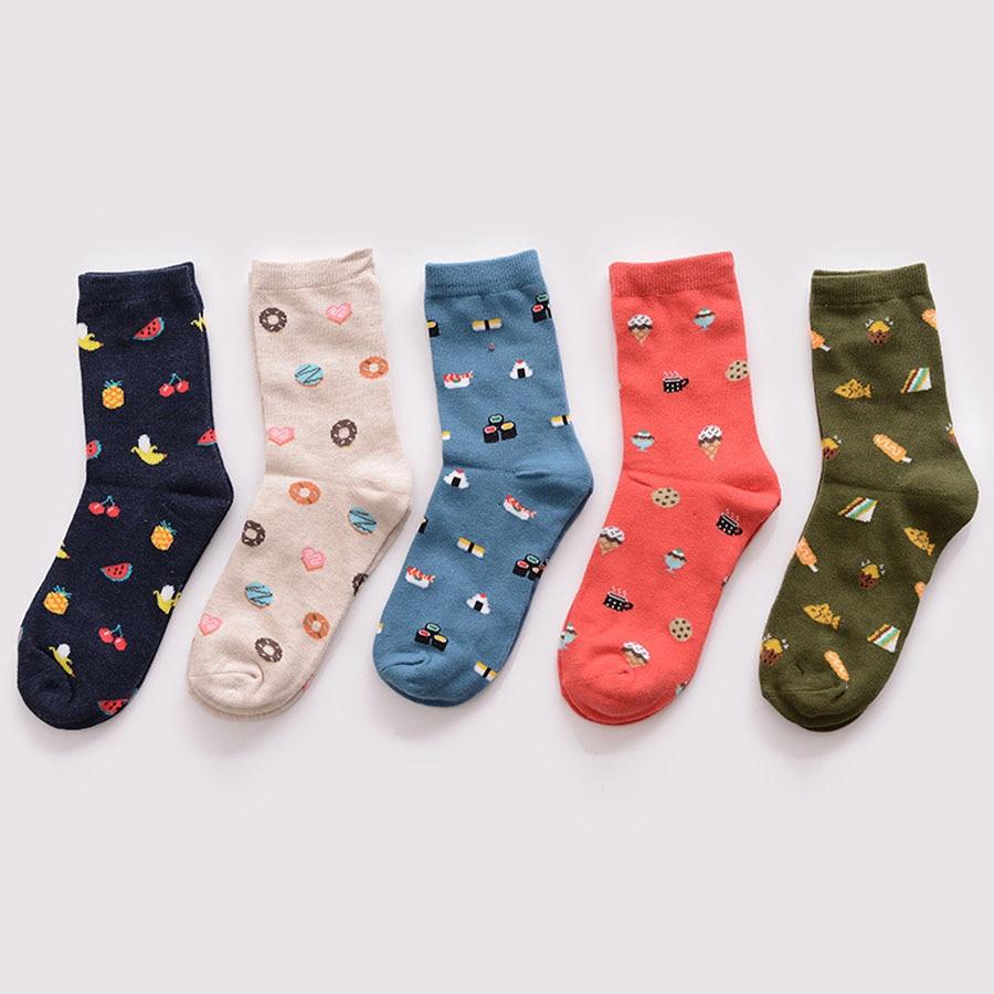 Jeseca Winter Warm Socks for Women Cartoon Animal Print Japanese Kawaii Girls Cute Sock Female Harajuku Vintage Streetwear Sock