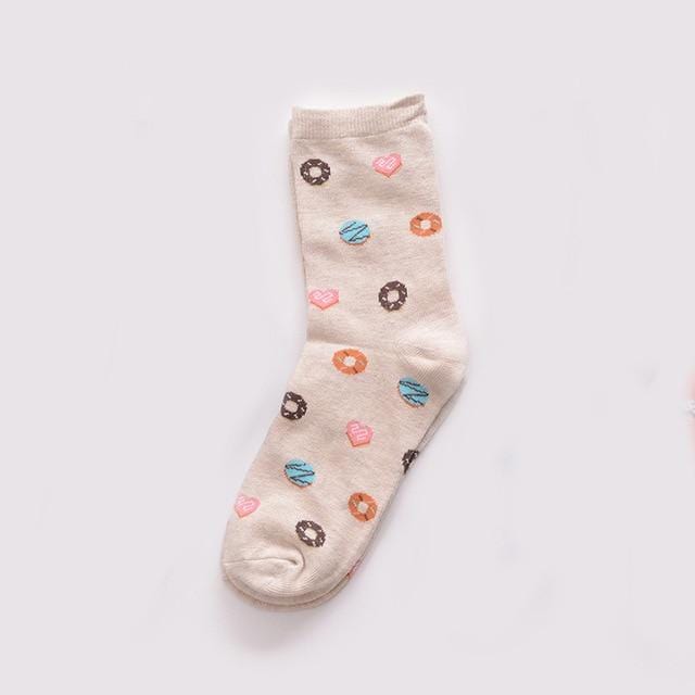 Jeseca Winter Warm Socks for Women Cartoon Animal Print Japanese Kawaii Girls Cute Sock Female Harajuku Vintage Streetwear Sock