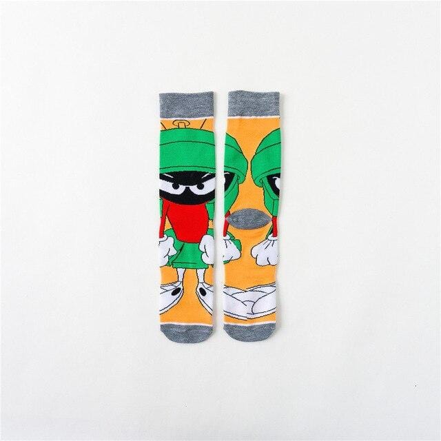 Mode coton personnalité personnage de dessin animé chaussettes hommes et femmes chaussettes décontractées unisexe Harajuku créatif hip hop skateboard chaussettes