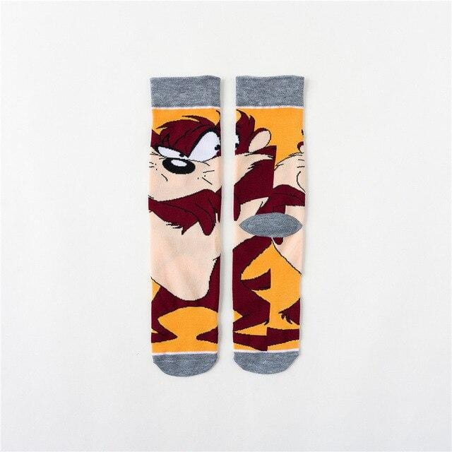 Mode coton personnalité personnage de dessin animé chaussettes hommes et femmes chaussettes décontractées unisexe Harajuku créatif hip hop skateboard chaussettes