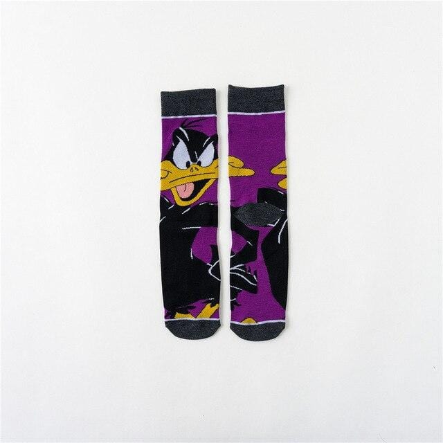 Fashion cotton personality cartoon character socks men and women casual socks unisex Harajuku creative hip hop skateboard socks