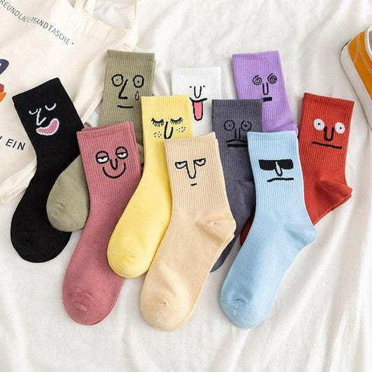 Unisex Surprise Mid Herrensocken Harajuku Bunte lustige Socken Herren 100 Baumwolle 1 Paar Kawaii Größe 35-42