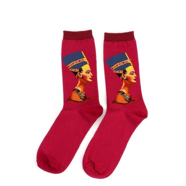 Chaude nuit étoilée automne hiver rétro femmes personnalité Art Van Gogh Mural mondialement célèbre peinture mâle chaussettes huile drôle heureux chaussettes