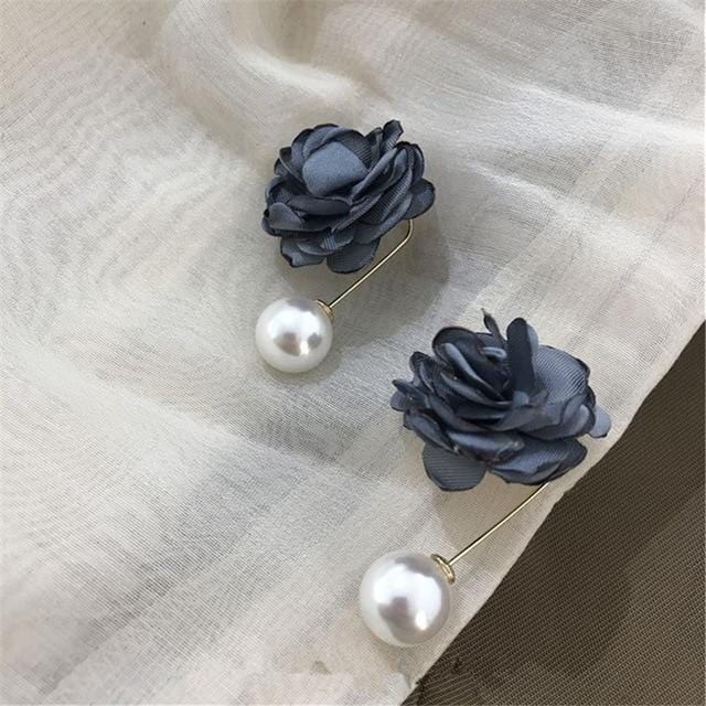 AOMU – boucles d'oreilles géométriques bleues coréennes en acrylique, cercle creux irrégulier carré, pendantes en métal pour femmes, bijoux de fête de plage