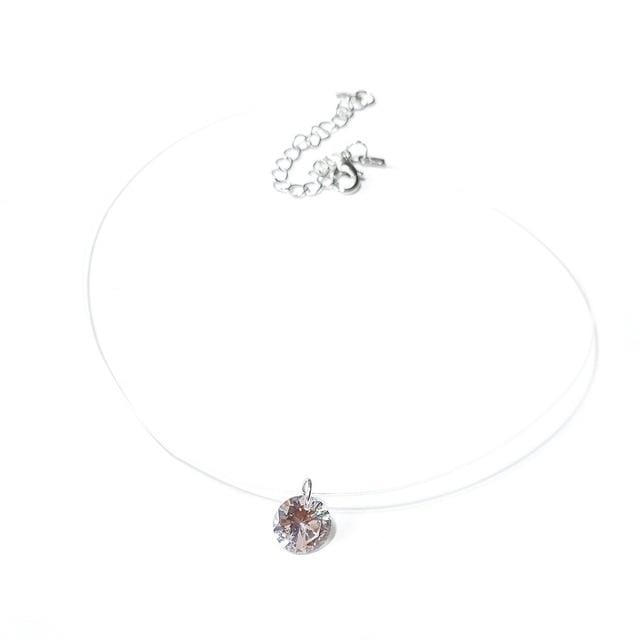 Collier ras du cou bohème pour femmes, lune, étoile, cœur en cristal, pendentif sur le cou, bijoux cadeau