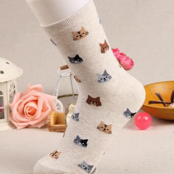 Jeseca 2019 Herbst Frauen Socken Cartoon Tier Nette Katze Socke für Mädchen Winter Dicke Warme Baumwolle Socke für Damen Weihnachten geschenke