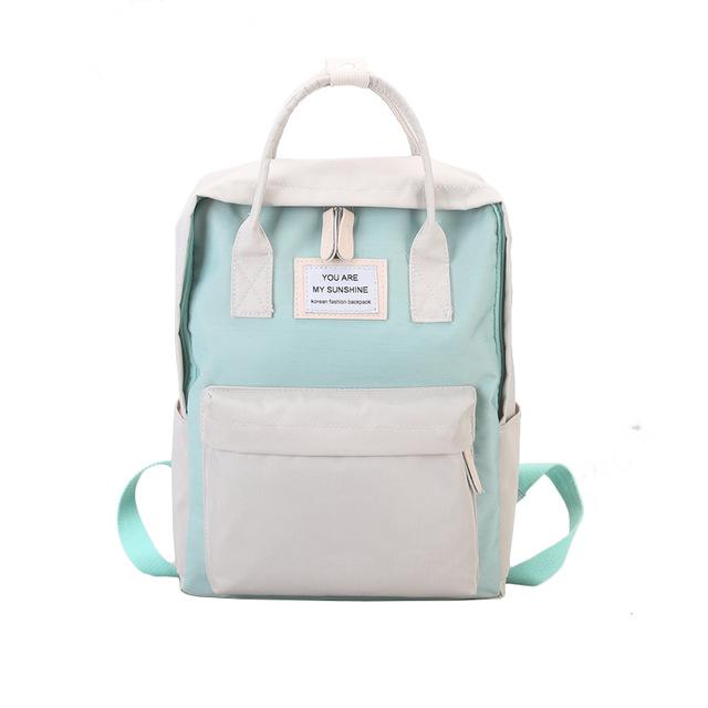 Femmes toile sacs à dos couleur bonbon sacs d'école imperméables pour adolescents filles grand mignon sac à dos pour ordinateur portable Patchwork Kawaii sac à dos