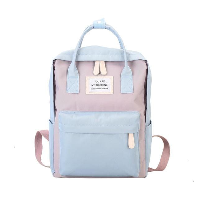 Women Canvas Backpacks Candy Color Waterproof School Bags for Teenagers Girls Big Cute Laptop Backpack Patchwork Kawaii Backpack